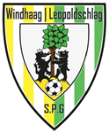 Logo der Spielgemeinschaft Windhaag - Leopoldschlag grün und gelb auf weißem Grund